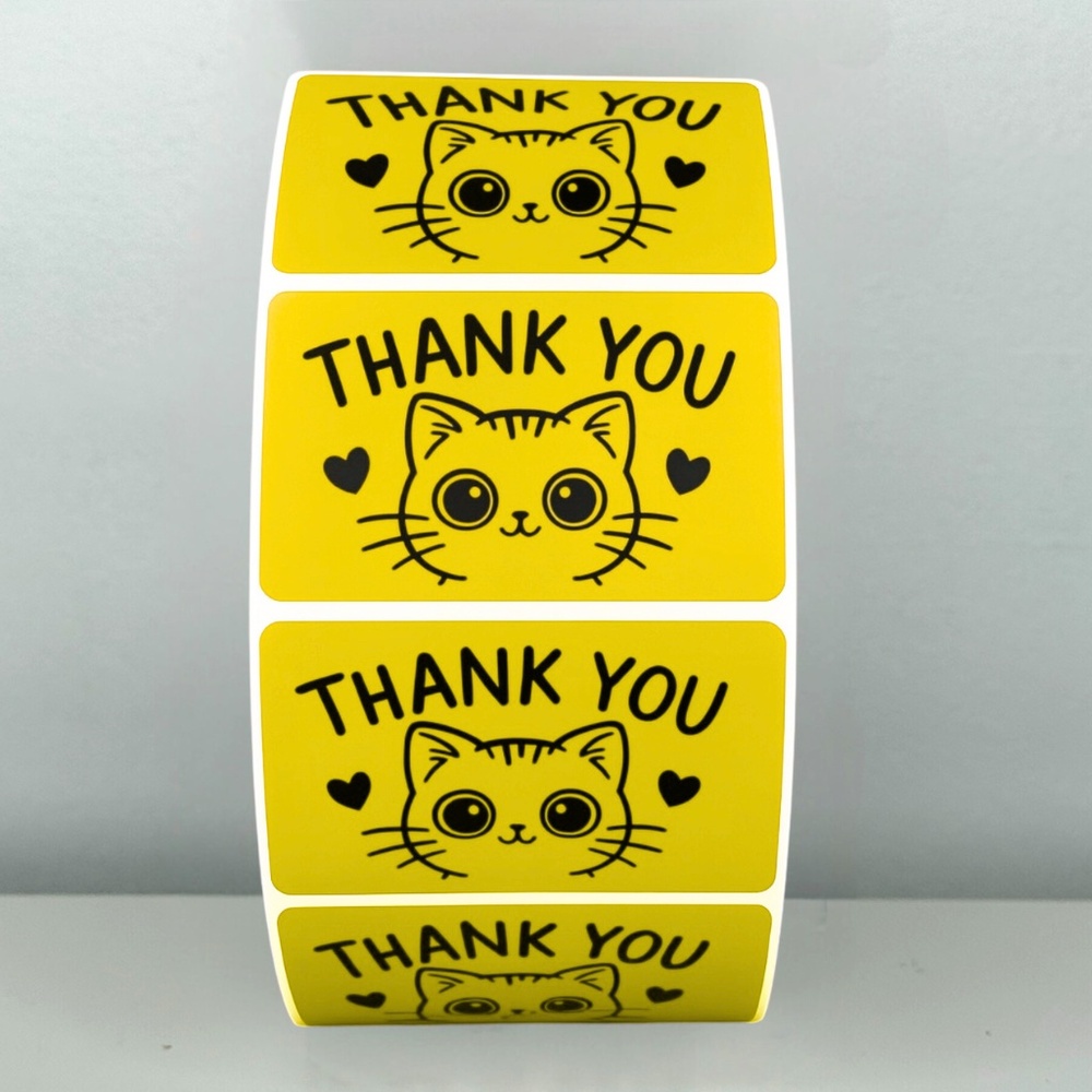 Thank You Cat Stickers – Cute Packaging Labels for Small Business Orders 2" - Picture 8 of 11